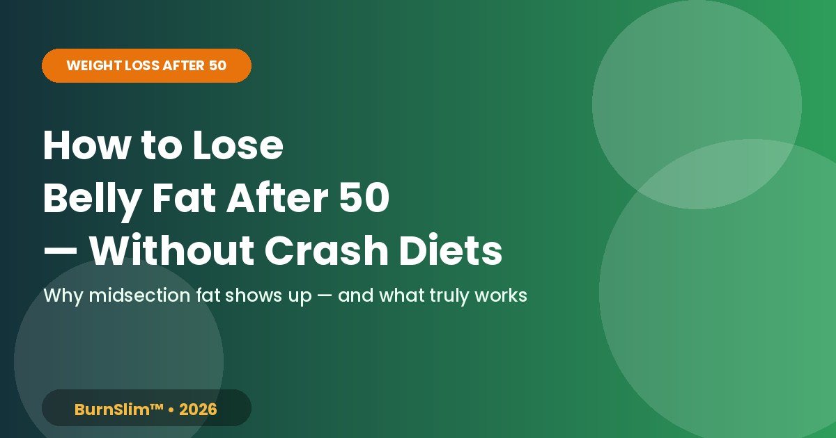 How to lose belly fat after 50 without crash dieting — BurnSlim guide